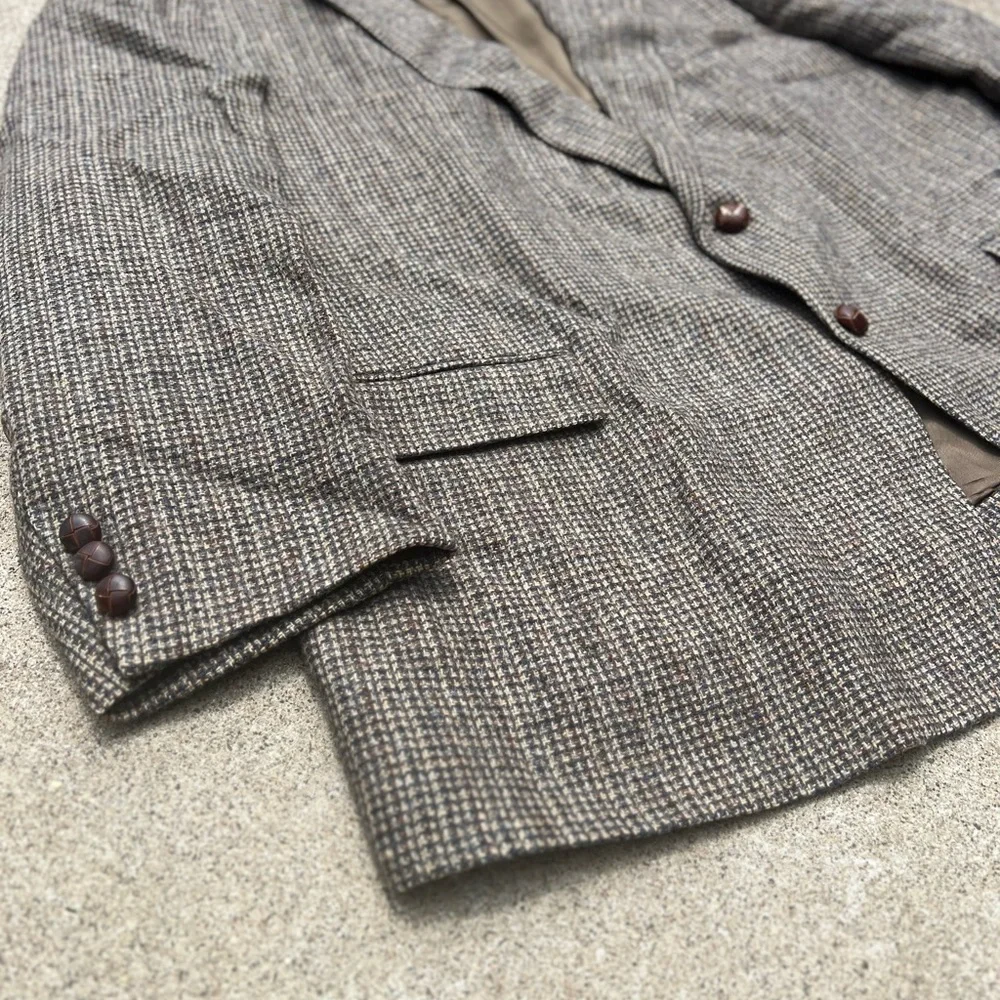 Vtg Christopher Hart Plaid Wool Tweed Blazer 44 Old‎ Money Preppy Sport Coat